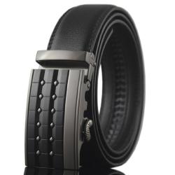 Genuine Leather Automatic Buckle Formal Belt - Brown Belt