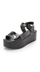 Melissa Women's Mar Flatform Sandals Black 6 B M Us