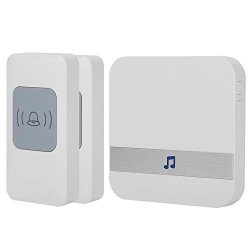 Wireless Doorbell 110DB Chime Door Bell Patient Elderly Deaf Caller Remote Alarm 4 Volume Level With Receiver+transmitter For Hotels Homes Apartments Office 1RECEIVER+2TRANSMITTER