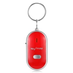 Whistle Key Finder Key Tracker Anti-lost With LED Light - Red