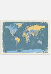 ArtPause Retro Political Map Of The World - Print - A1