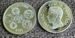Palestine 1936 Silver Clad Brass Coin Edward Viii Proof