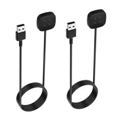 USB Cable Chargers For Fitbit Versa 3 And Fitbit Sense - Pack Of 2