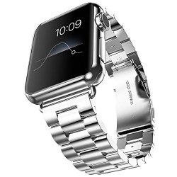 J&D Tech Luxury Series Stainless Steel Replacement Strap With Metal Clasp Adapter For 38MM Apple Wat