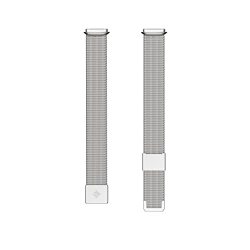 Fitbit Luxe Platinum Stainless Steel Mesh Accessory Band Official Fitbit Product One Size