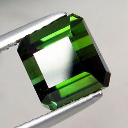 Hpj Reference Point: World Rare 3.05 Ct Vvs Emerald Cut Green Congo Tourmaline