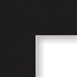 Craig Frames Inc. Craig Frames B221 14X20-INCH Mat Single Opening For 11X17-INCH Image Black With Cream Core
