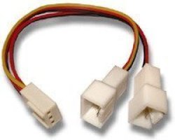 5" Fan Splitter "y" Cable Female 3 Pin To 2 Male 3 Pin