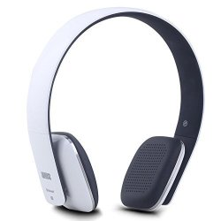Wireless Headphones - August EP636 - Cordless Bluetooth Headset With Microphone White