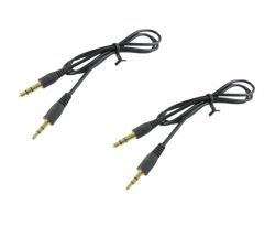 Digitech 3.5MM Stereo Jack To 2.5MM Stereo Jack With 1.2 Meter Cable - 2 Pack