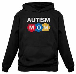 Tstars Autism Mom Hoodie Autism Awareness Women Hoodie Large Black