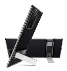 Samsung Galaxy Note 20 Ultra Premium Slim Metal Kickstand Case Translucent Black