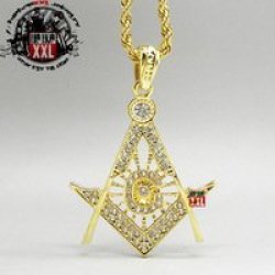 3 Imports Marked Down 24K Designer Masonic Freemason Upperclass Necklace In Black And Silver