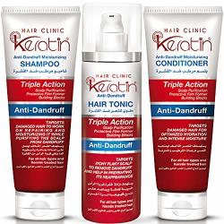 Eva E Keratin E-keratin Hair Clinic Shampoo & Conditioner & Serum Anti Dandruff Tonic
