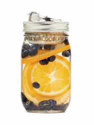 Jarware 82658 Stainless Steel 2-IN-1 Drink And Fruit Infusion Lid Regular-mouth Silver