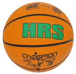 Hrs Champion 8 Ply Training Basketball 3 Size Rubber Moulded Ball Orange Color HRS-BB3A