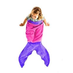 Blankie Tails Mermaid Tail Blanket For Toddlers Pink And Periwinkle