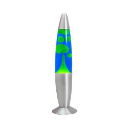 Eurolux Peace Motion Lava Lamps - Silver - Blue With Yellow Wax