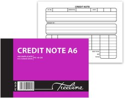 A6L - Duplicate Pen Carbon Book - Credit Note