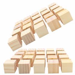 8 Piece Natural Hygloss Products Unfinished Wood Blank Wooden Building Block Cubes 2