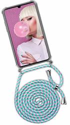 Oneflow Case With Necklace To Fit Huawei Mate 20 Lanyard + Silicone Cover Mint Green Pink