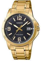 Casio Stainless Steel Analog Mens Wrist Watch - Gold And Black