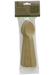 GreenHome Wooden Teaspoons In Compostable Bag