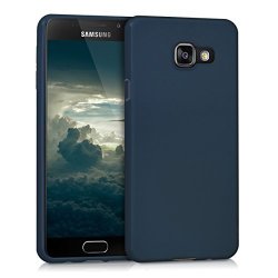 Kwmobile Chic Tpu Silicone Case For The Samsung Galaxy A3 2016 In Dark Blue