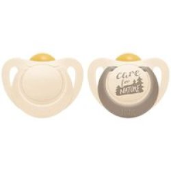 Nuk For Nature Latex Soother Beige 18 Months And Older Pack Of 2