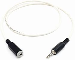 AV-2404W CablesOnline 4ft 4-Position 3.5mm Stereo TRRS Audio Headset Male to Female Extension Cable