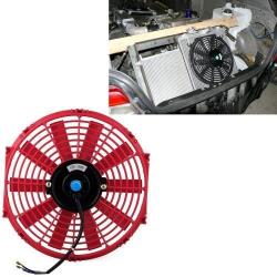 12V 80W 12 Inch Car Cooling Fan High-power Modified Tank Fan Cooling Fan Powerful Auto Fan MINI A...