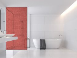 Frosted Vinyl Sticker For Your Shower Glass Glass Not Included Design: Rouge