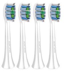 Oliver James New Generation Sonic Electric Toothbrush Replacement Brush Heads - 4 Pack