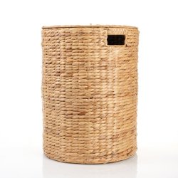 Round Hyacinth Laundry Basket With Lid - Extra Large - 40.2 W X50.5 H Cm