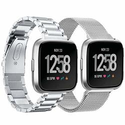 fitbit versa bands metal