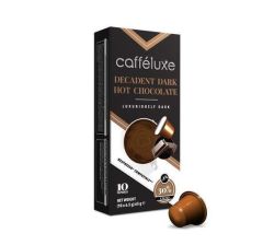 Caffeluxe Signature Decadent Dark Hot Chocolate 10 Capsules Nespresso Compatible