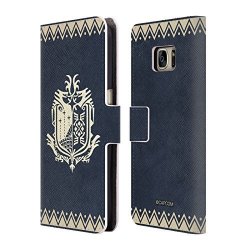 Official Monster Hunter World Ethnic Logos Leather Book Wallet Case Cover Compatible For Samsung Galaxy S7