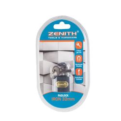 Padlock - Home Security - Iron - Extra Keys - Silver - 32MM - 8 Pack
