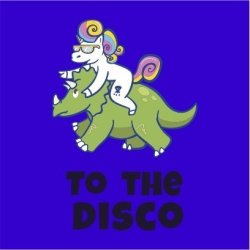 Unicorn To The Disco Women's Royal Blue T-Shirt Large