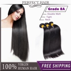 100% Virgin Human Hair Silky Straight Shipping