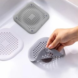 1 3PCS Hair Filter Sink Anti-clog Filter Bathtub Shower Floor Drain Plug Silicone Kitchen Deodorant Plug Bathroom Tools