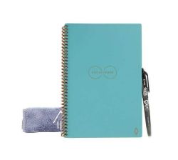 Rocketbook Core Digital Reusable Notebook - Teal -A5 Size Eco-friendly Notebook- 36 Lined Pages - Includes 1 Pen And Microfibre Cloth