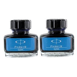 Parker Quink Fountain Pen Ink Bottle 30ML Blue Ink Set Of 2