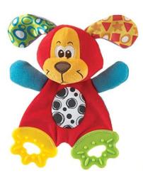 PLAYGRO 0183155 Pookie Puppy Teething Blankie For Baby