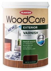 Wood Varnish Exterior Gloss Water-based Woodcare Mahogany 5L