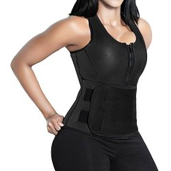 Camellias Women's Neoprene Hot Sweat Sauna Suit Waist Trainer Vest - Adjustable Waist Trimmer Belt Gym Workout Body Shaper Tank Top Plus Size Up