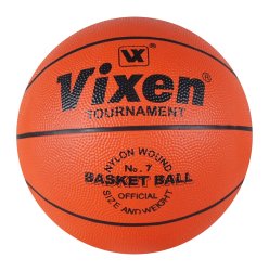 Vixen Rubber Moulded Basketball Cover Orange Tournament Match Ball - Size 7 VXN-BB2A