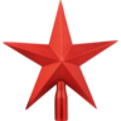 Gold red silver Christmas Tree Top 3D Star