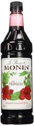 Monin Flavored Syrup Hibiscus 33.8-OUNCE Plastic Bottle 1 Liter