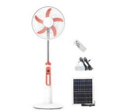 50 Hours 16 Inch Solar Fan System With 20W Solar Panel & 2 LED Lights
